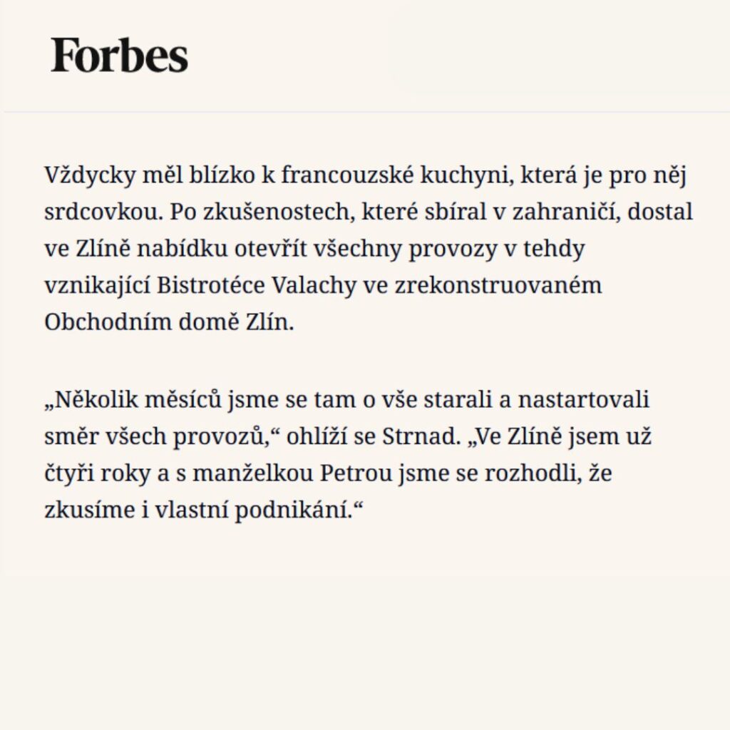 Forbes: Lahůdky, které si běžně nedáte.